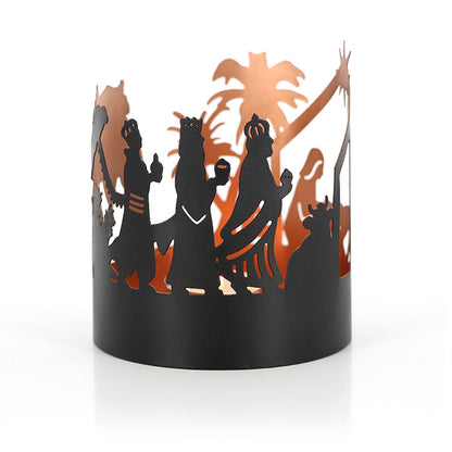 Windlicht Krippe Eisenblech, Kupfer