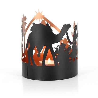 Windlicht Krippe Eisenblech, Kupfer