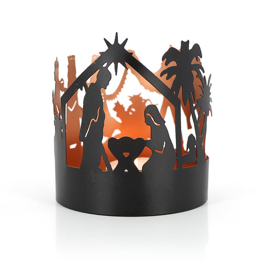 Windlicht Krippe Eisenblech, Kupfer