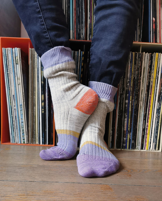 Erwachsenen-Socken Wollfgang, beige