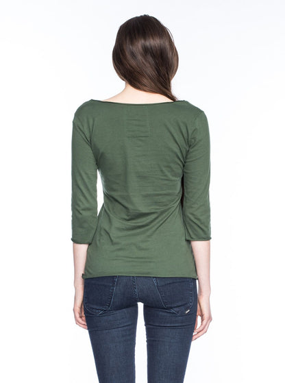 Ato Berlin Damen Shirt Caja, Oliv