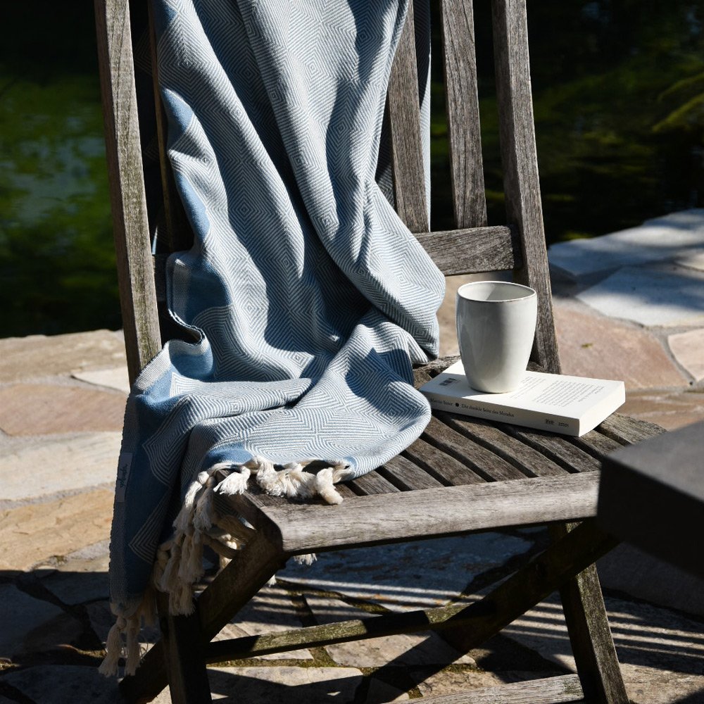 Yolunda Hamamtuch Kestane, Taubenblau