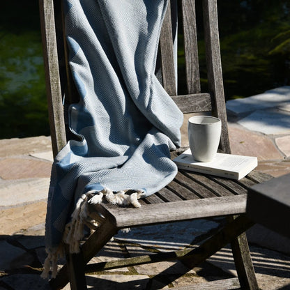 Yolunda Hamamtuch Kestane, Taubenblau