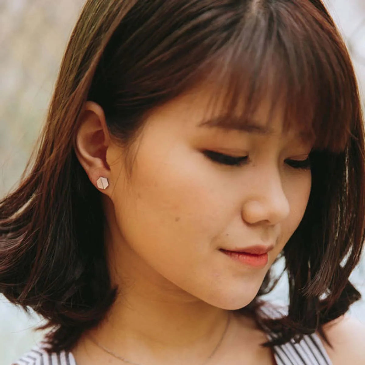 Mekhada Starfish Ohrstecker Hexagon Shell