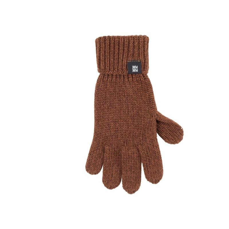 PurePure Strick-Handschuhe Wolle, Walnuss