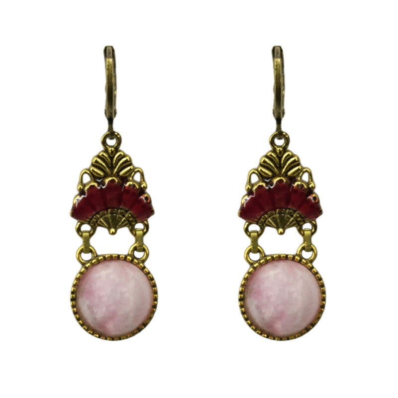 Urban Hippies Ohrringe Alice, Pink Glass