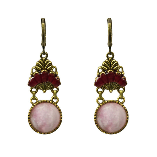 Urban Hippies Ohrringe Alice, Pink Glass