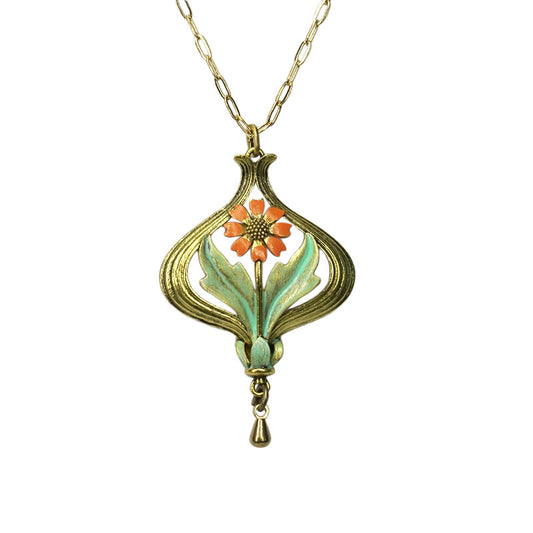 Urban Hippies Halskette Arabella Orange, Gold