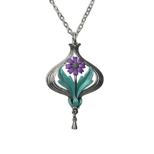 Urban Hippies Halskette Arabella Purple, Silver