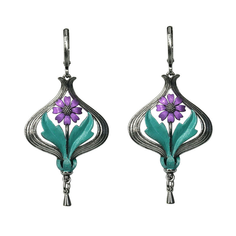 Urban Hippies Ohrringe Arabella Purple, Silver