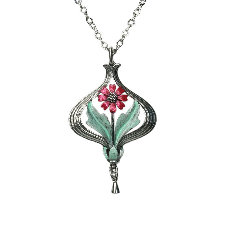 Urban Hippies Halskette Arabella Red, Silver