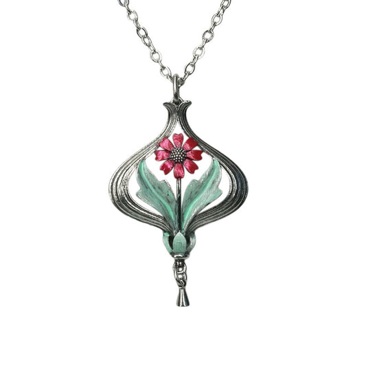 Urban Hippies Halskette Arabella Red, Silver