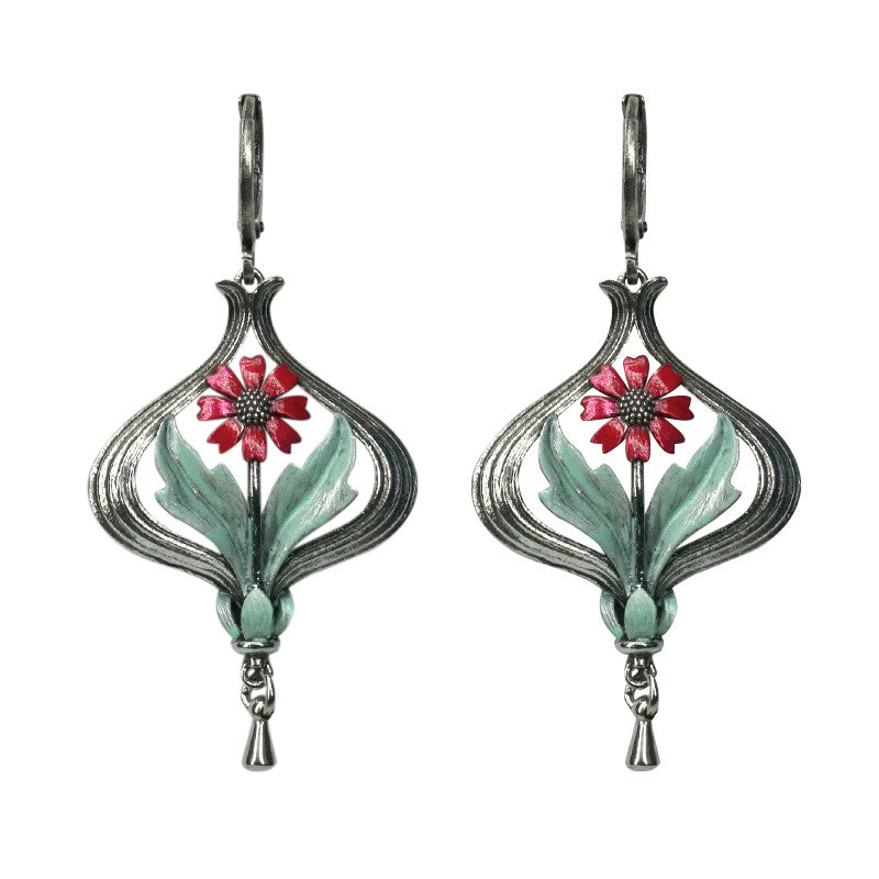 Urban Hippies Ohrringe Arabella Red, Silver