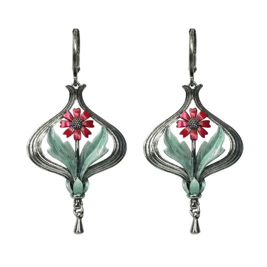 Urban Hippies Ohrringe Arabella Red, Silver