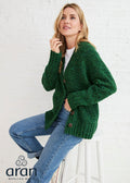 Wolljacke Donegal Tweed, Grasgrün
