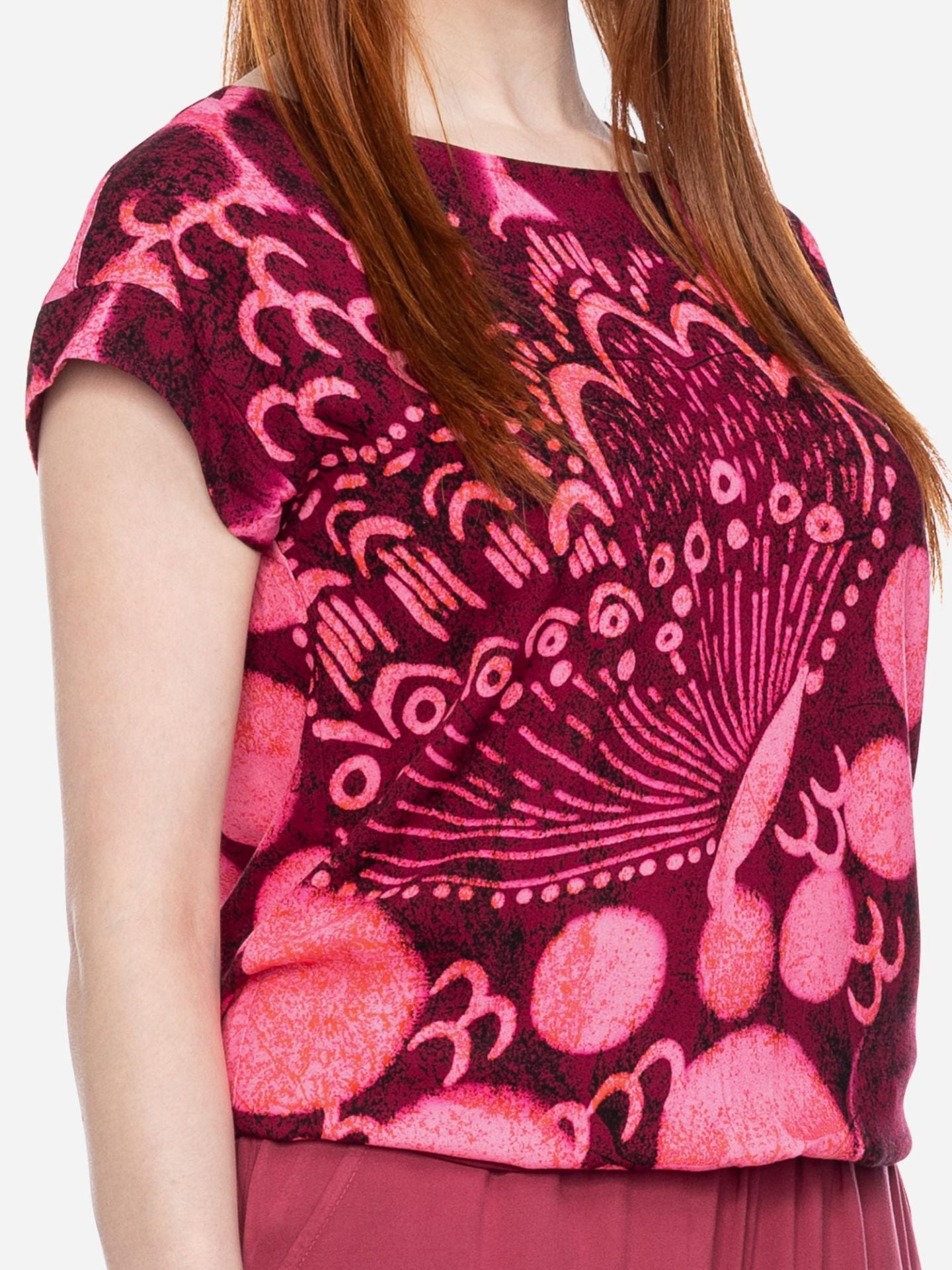 Ato Berlin Shirt Leo, Aubergine/Pink