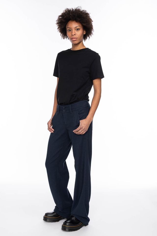 Ato Berlin Stoffhose Lilia Fischgrat, DBL/BLK