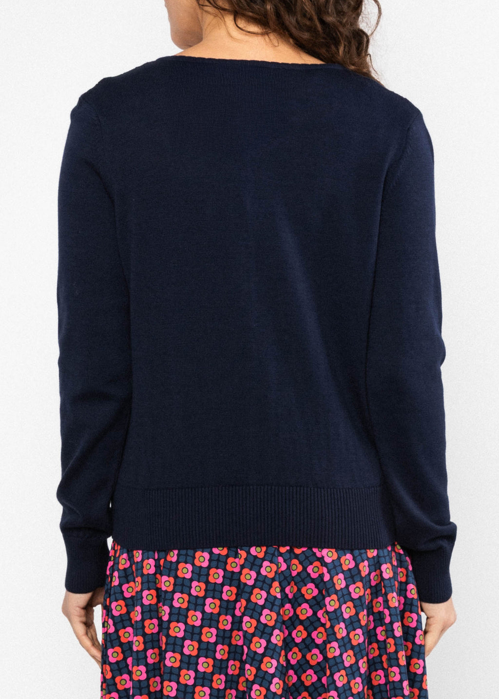 Blutsgeschwister Cardigan Save the Brave, folk. blue knit