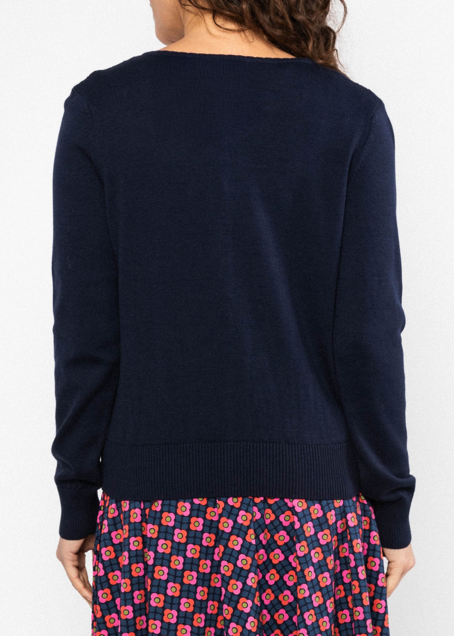Blutsgeschwister Cardigan Save the Brave, folk. blue knit