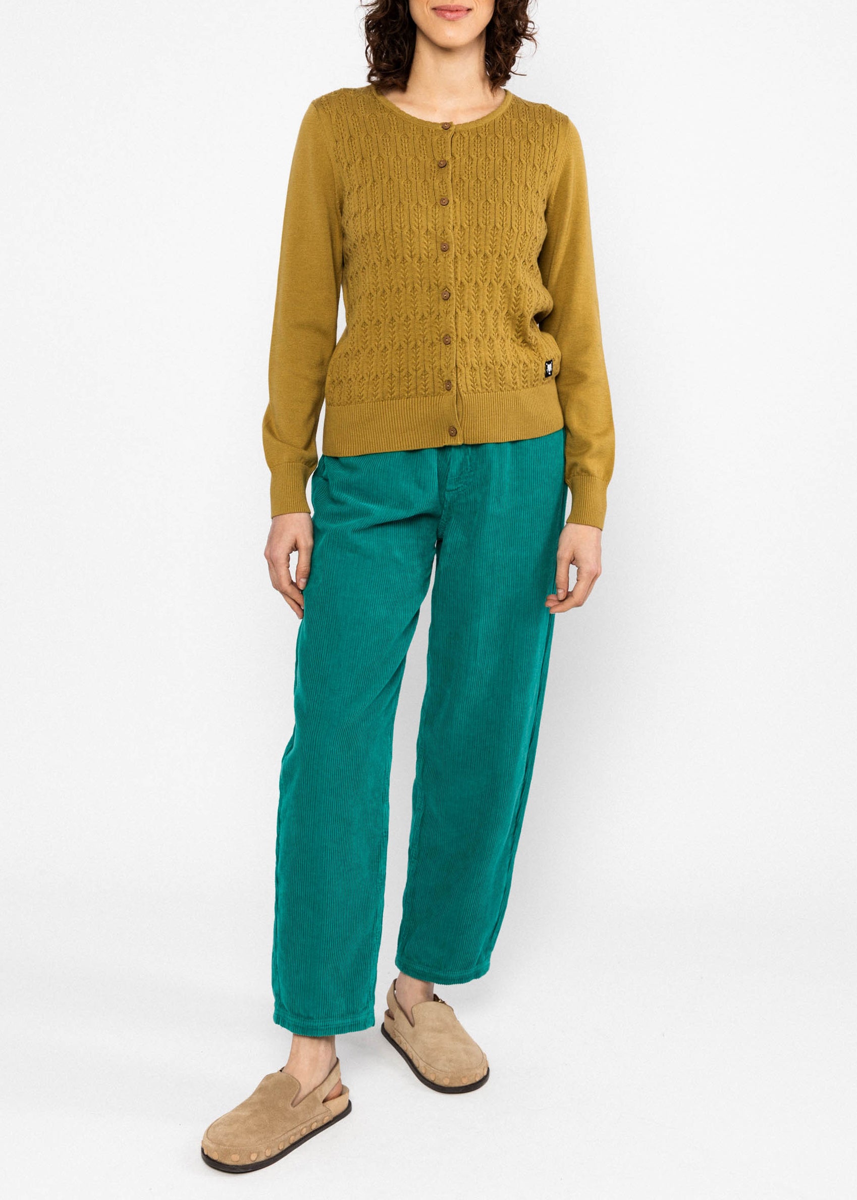Blutsgeschwister Cardigan Save the Brave, folk. l. yellow