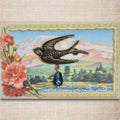 Urban Hippies Bird Brosche, Bronze/Grey Blue