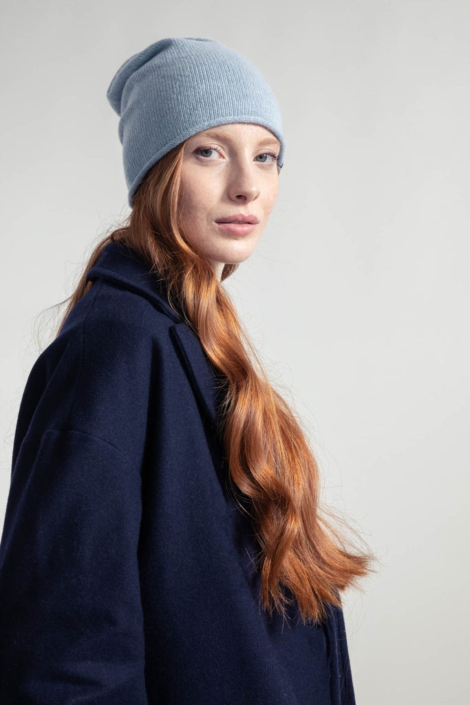 Rifo Beanie-Mütze Frank Cashmere (rec.), Dusty Blue