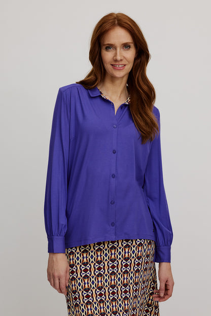 Tranquillo Ecovero-Bluse, Grape