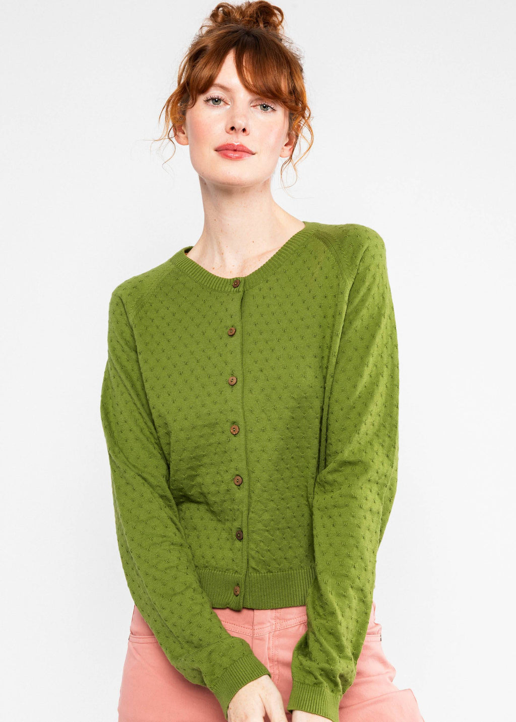 Blutsgeschwister Cardigan Sweet Knit, green kiwifruit