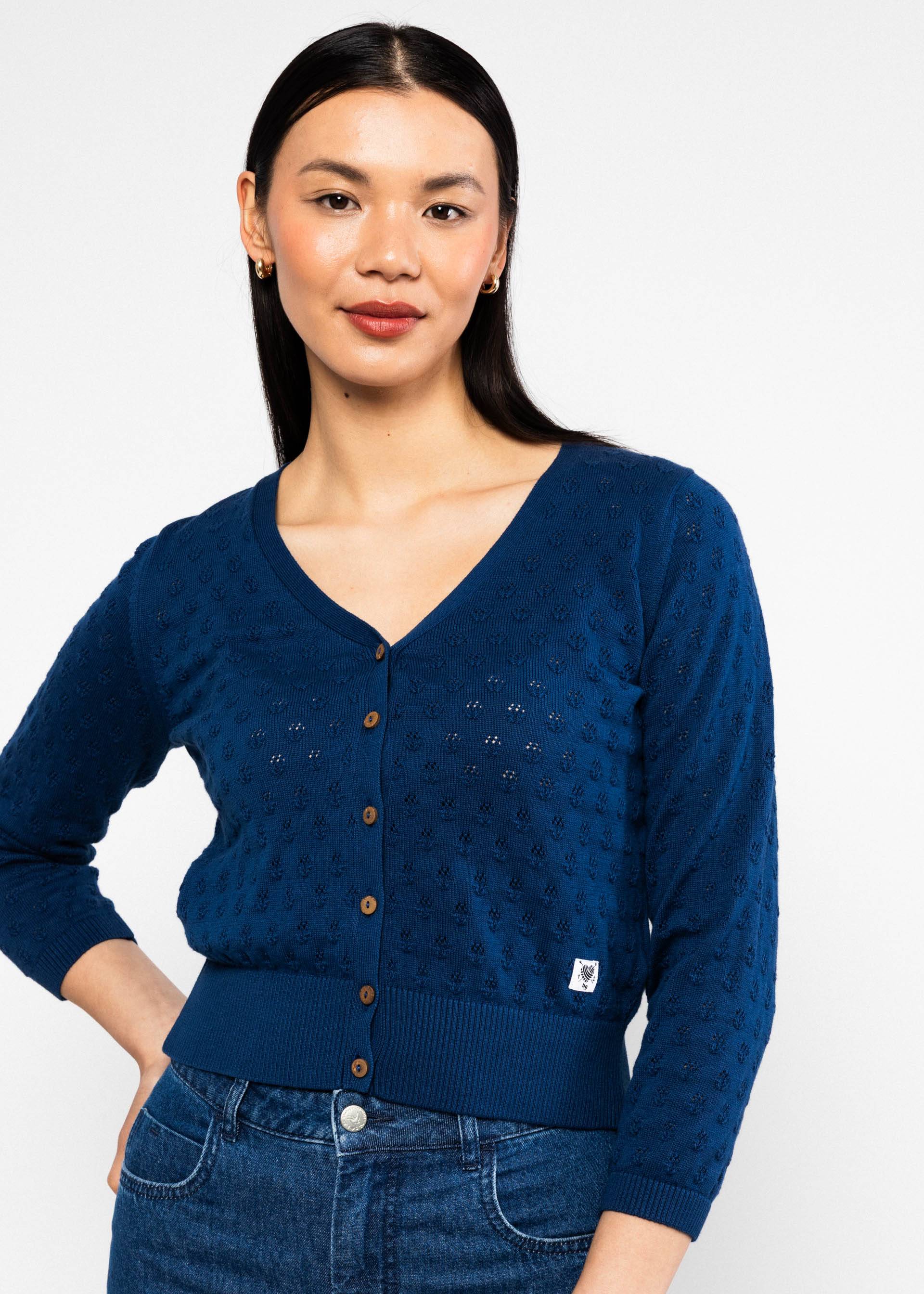 Blutsgeschwister Cardigan Sweet Petite, heavy blue knit