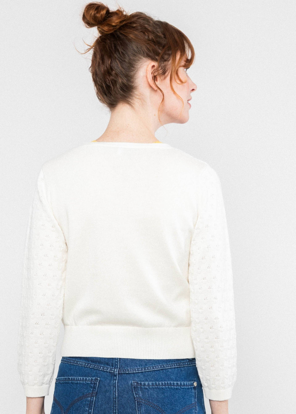 Blutsgeschwister Cardigan Sweet Petite, white grape knit