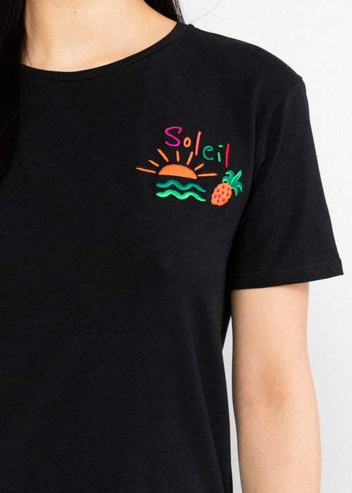 Blutsgeschwister Message Tee, Soleil black