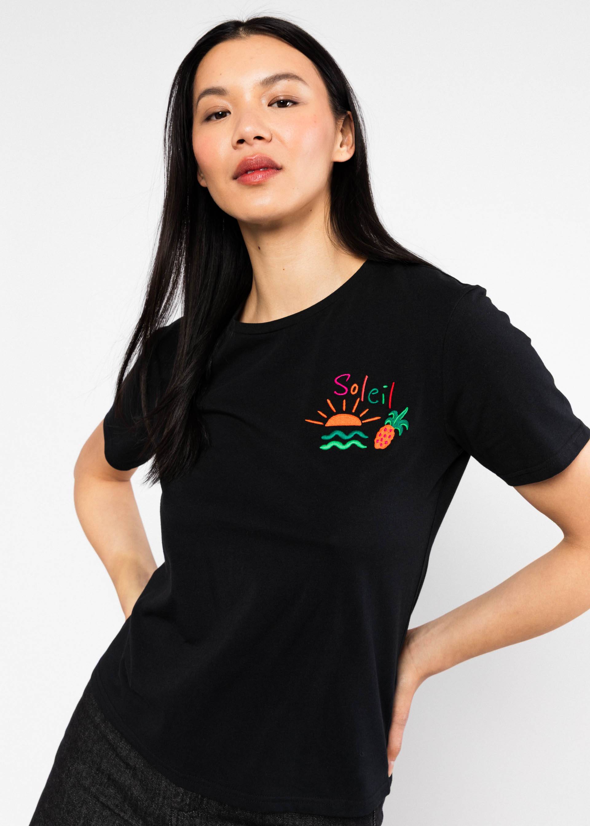 BG Message Tee, Soleil black