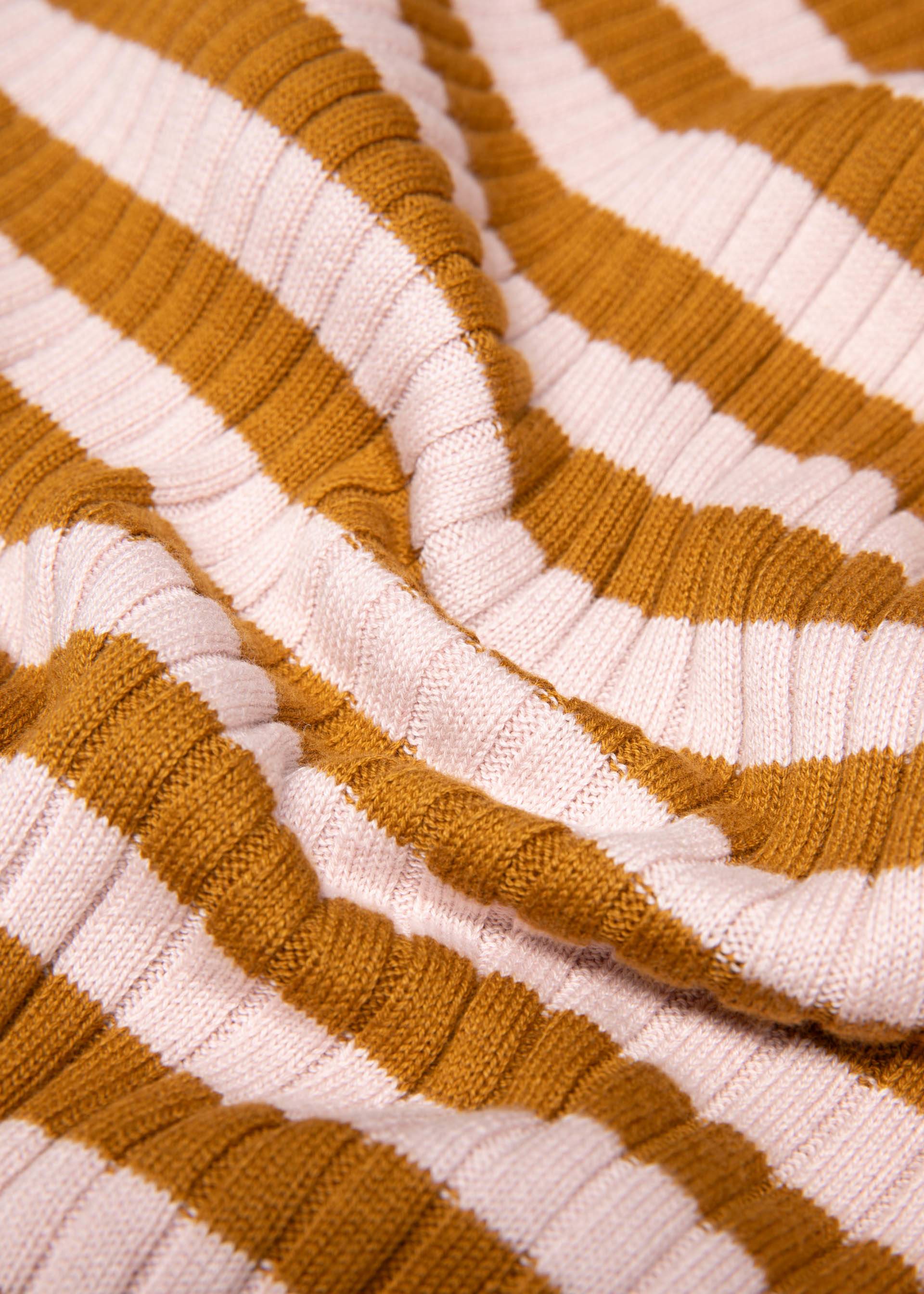 Blutsgeschwister Strickshirt Picnic Friend, chic knit stripe brown