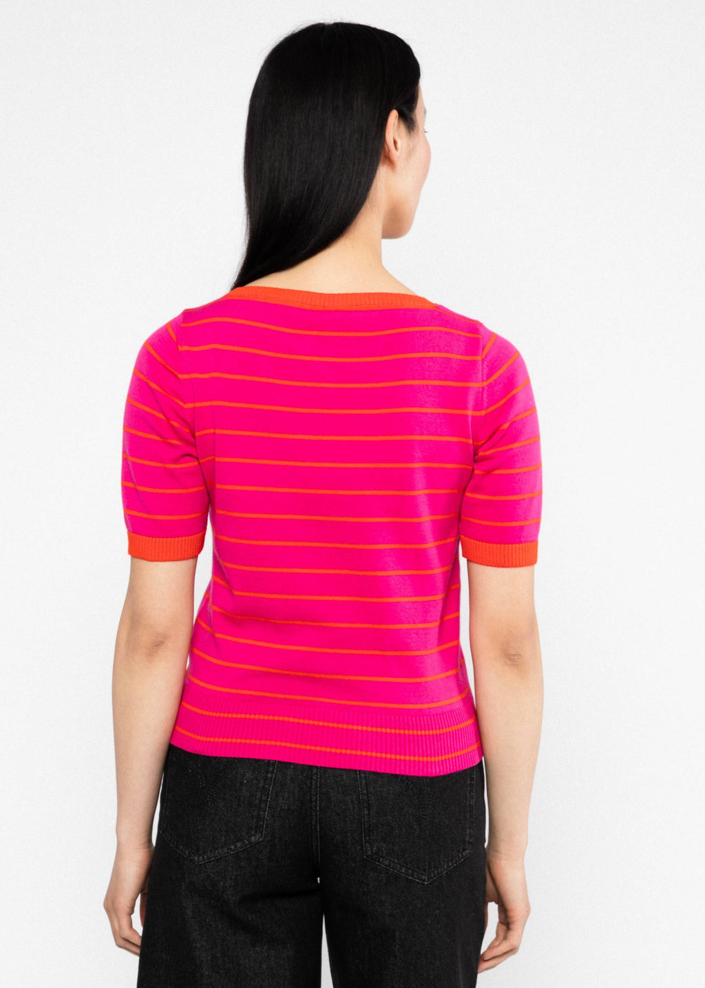 Blutsgeschwister Strickshirt Pretty Preppy, pink picnic parade stripe