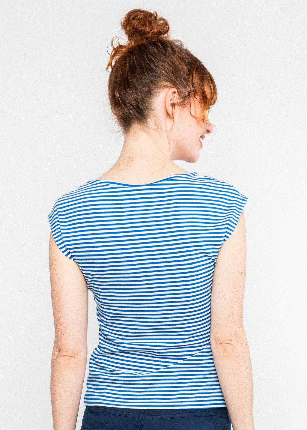 BG Top Vintage V-Neck, blue viva el sol