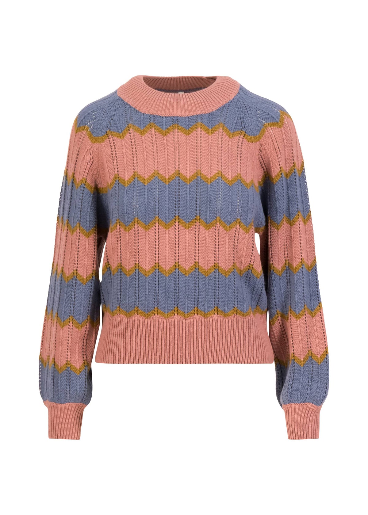 Blutsgeschwister Strickpullover Cosy Zig Zag