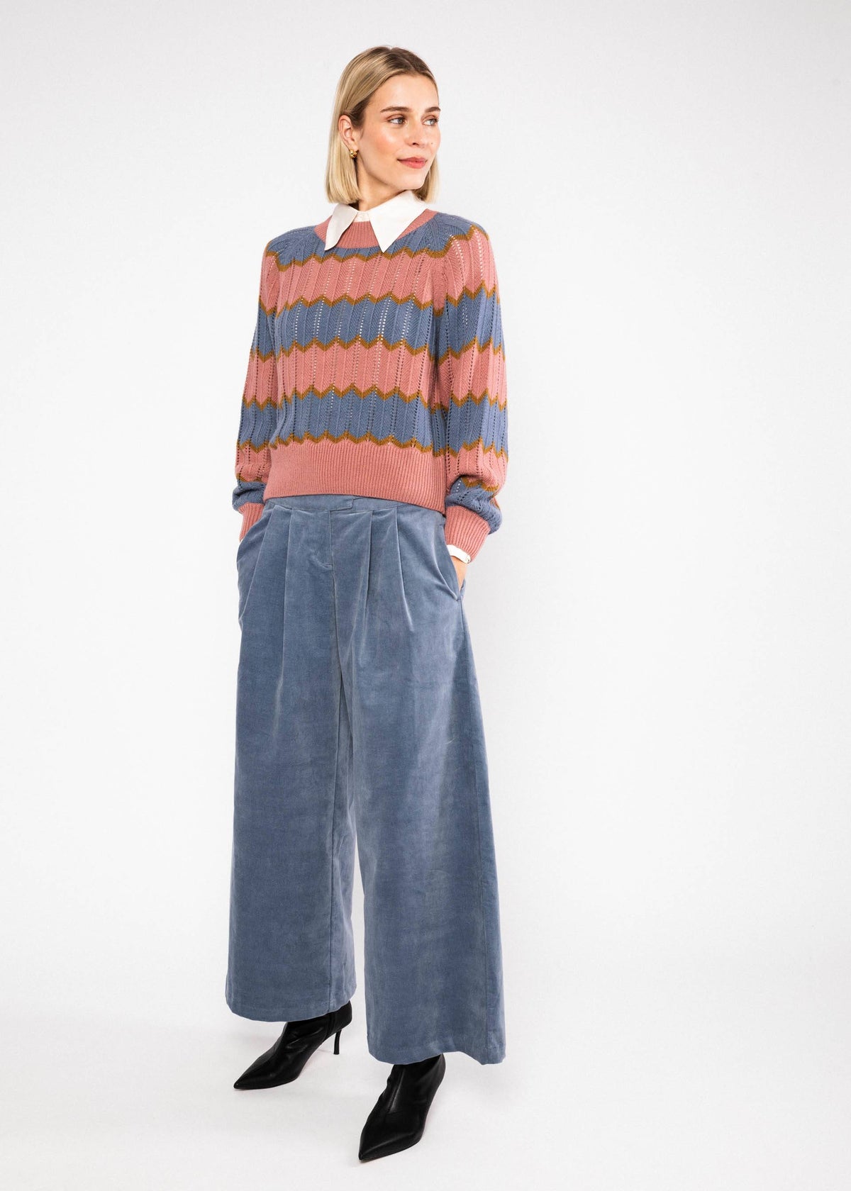 Blutsgeschwister Strickpullover Cosy Zig Zag