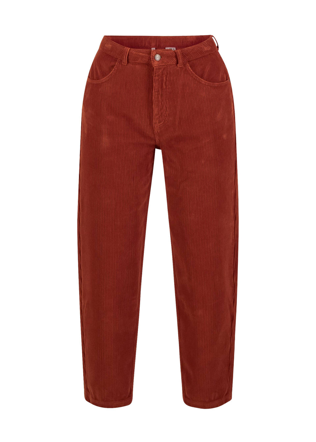 BG High-Waist-Cordhose Olotte, burnt earth