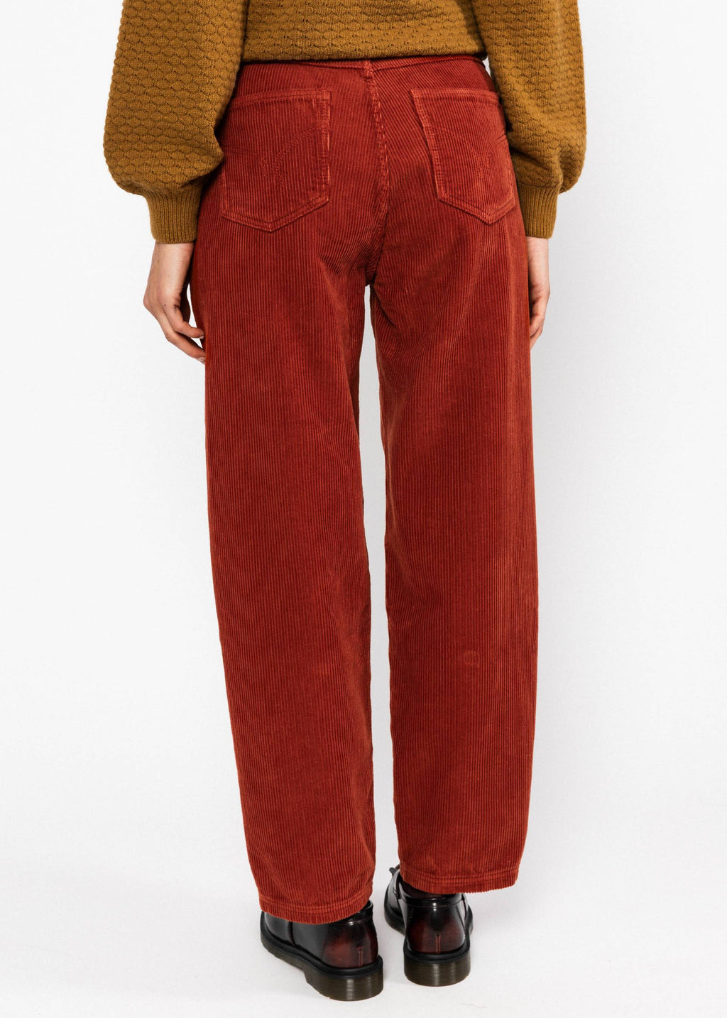 BG High-Waist-Cordhose Olotte, burnt earth