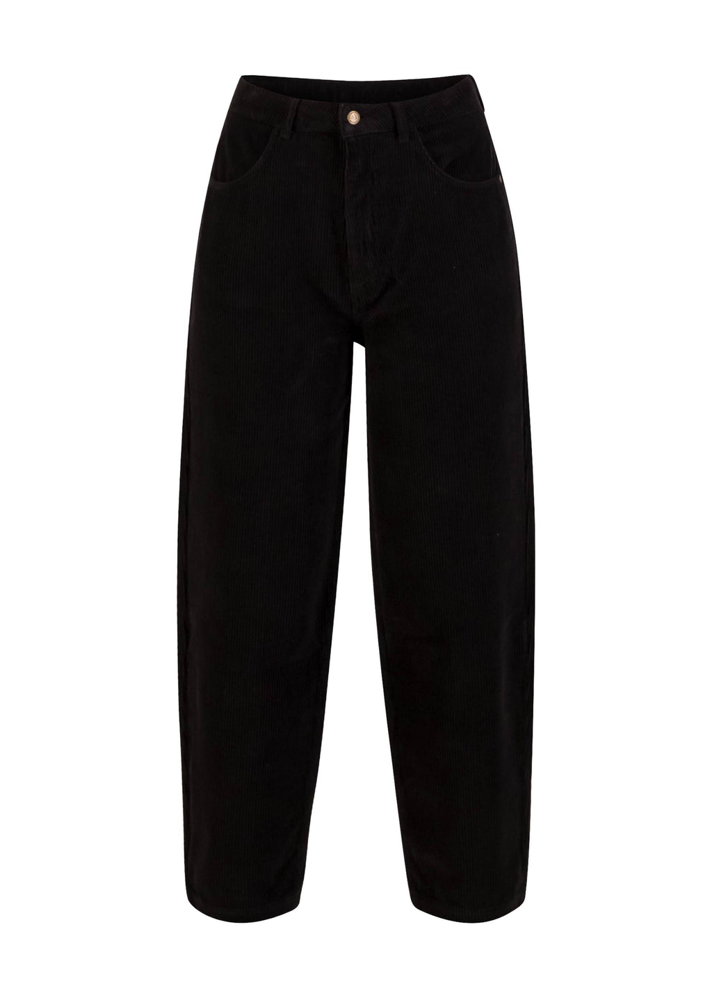 BG High-Waist-Cordhose Olotte, folkloric black