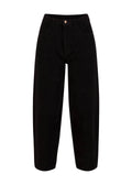 BG High-Waist-Cordhose Olotte, folkloric black
