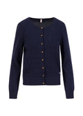 Blutsgeschwister Cardigan Save the Brave, folk. blue knit