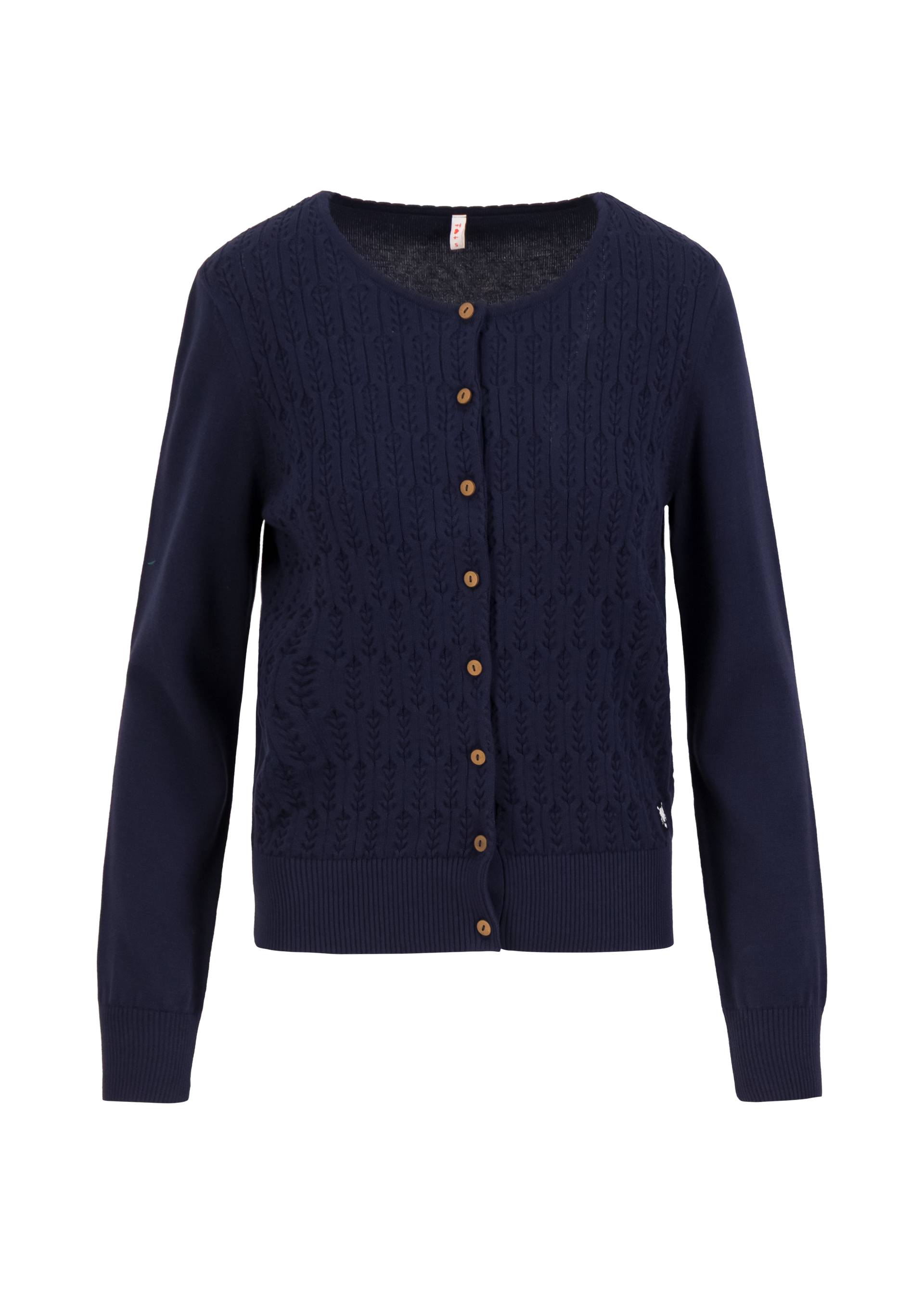 Blutsgeschwister Cardigan Save the Brave, folk. blue knit
