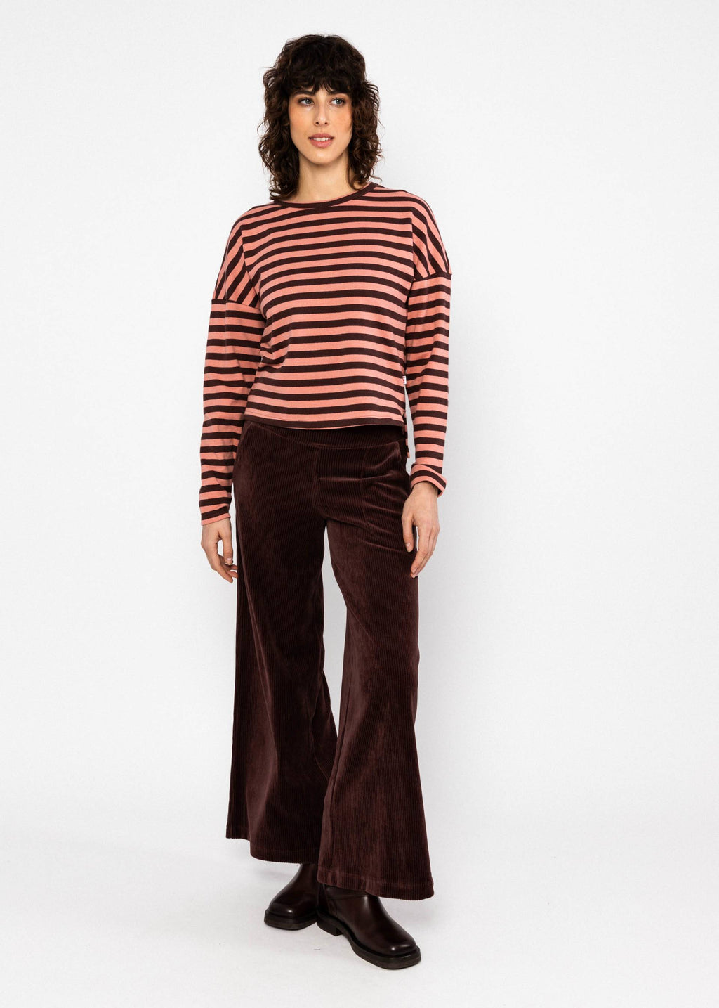 BG Shirt Rainbow Crew, dusty brown