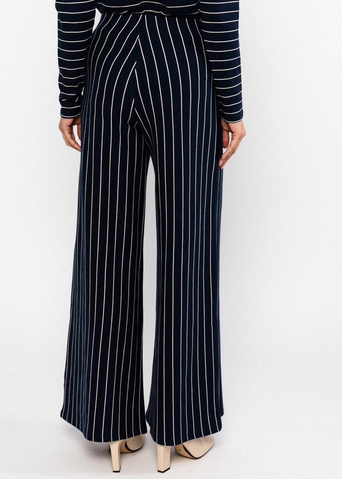 BG High-Waist-Hose Stereo Rainbow Sailorette, blue line