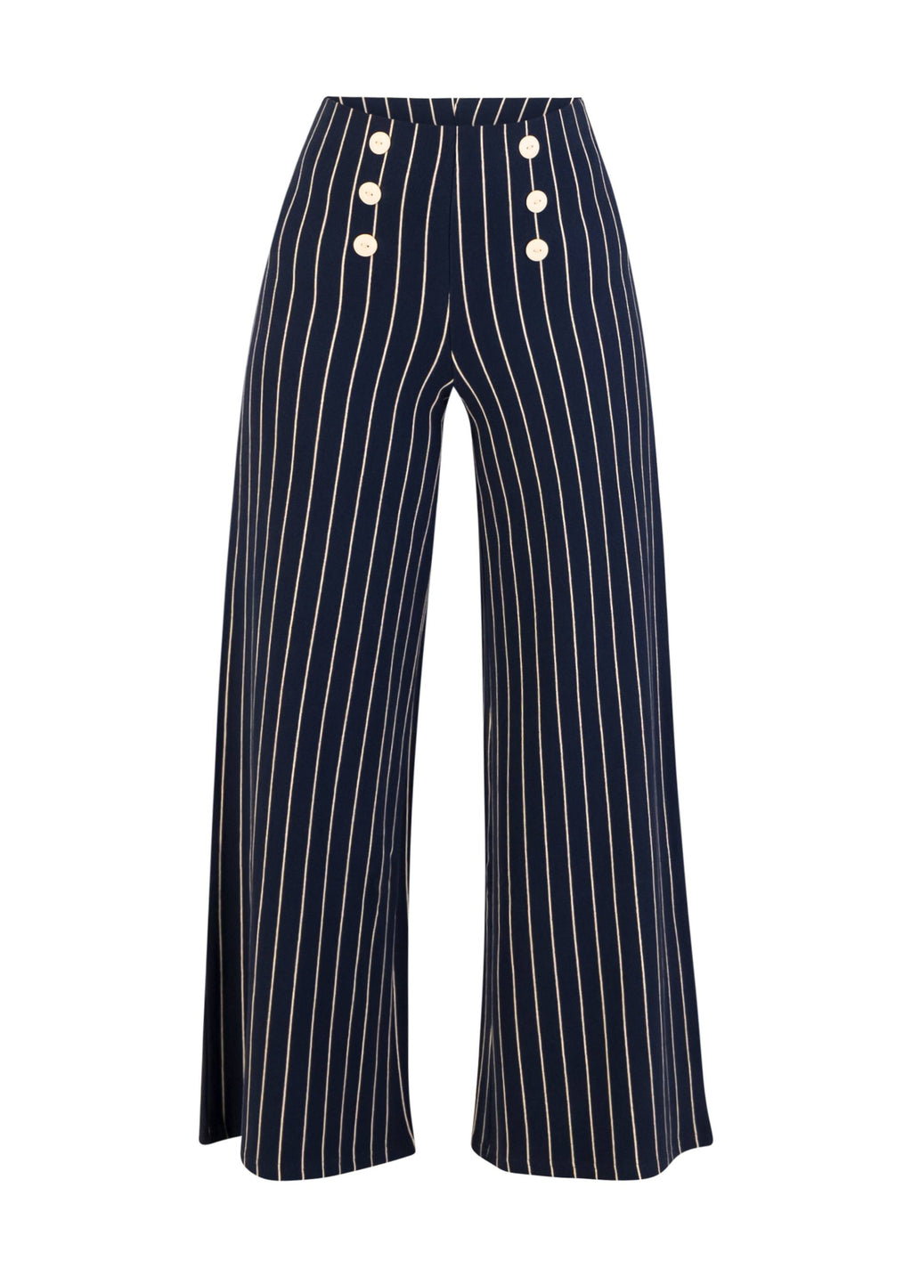 BG High-Waist-Hose Stereo Rainbow Sailorette, blue line