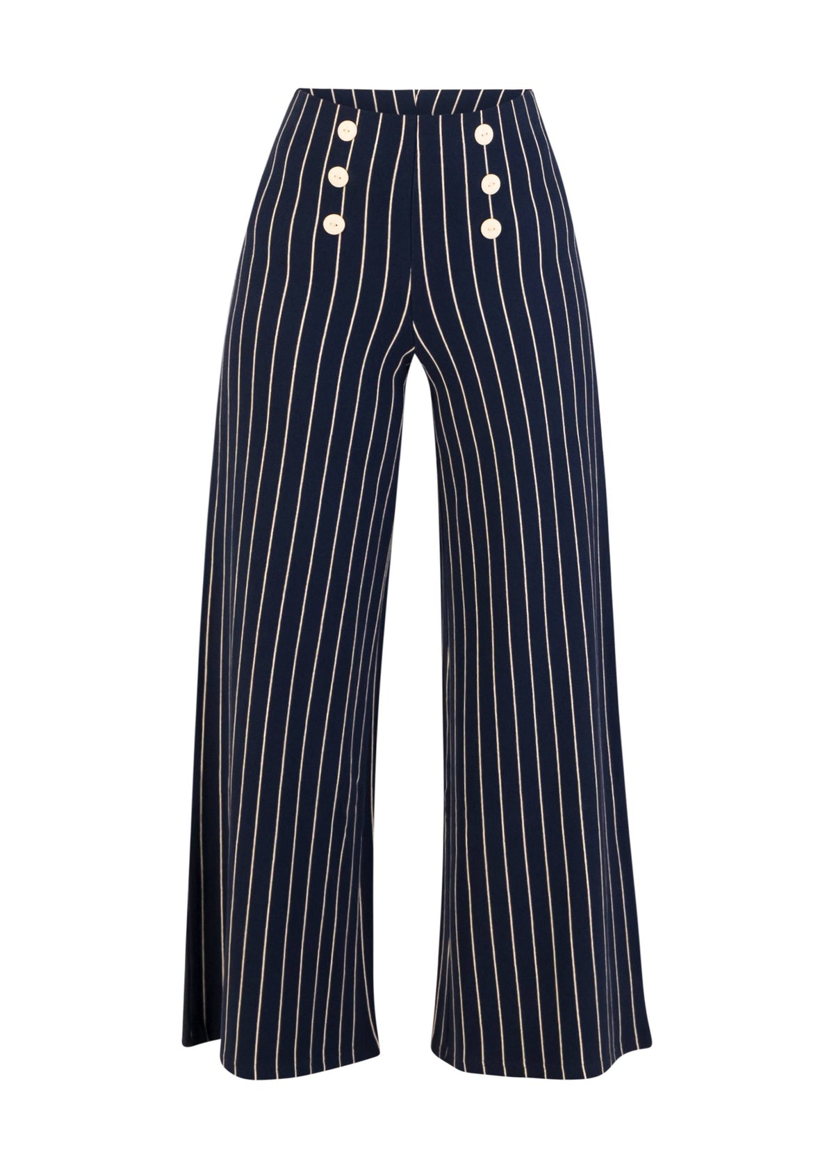 BG High-Waist-Hose Stereo Rainbow Sailorette, blue line