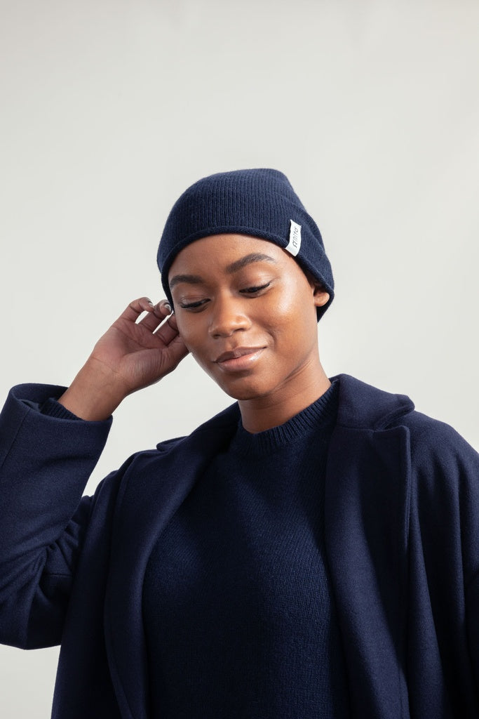 Rifo Beanie-Mütze Frank Cashmere (rec.), Blue Mora