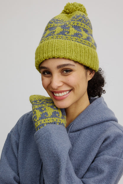 Tranquillo Wollmütze mit Bommel, Smoke