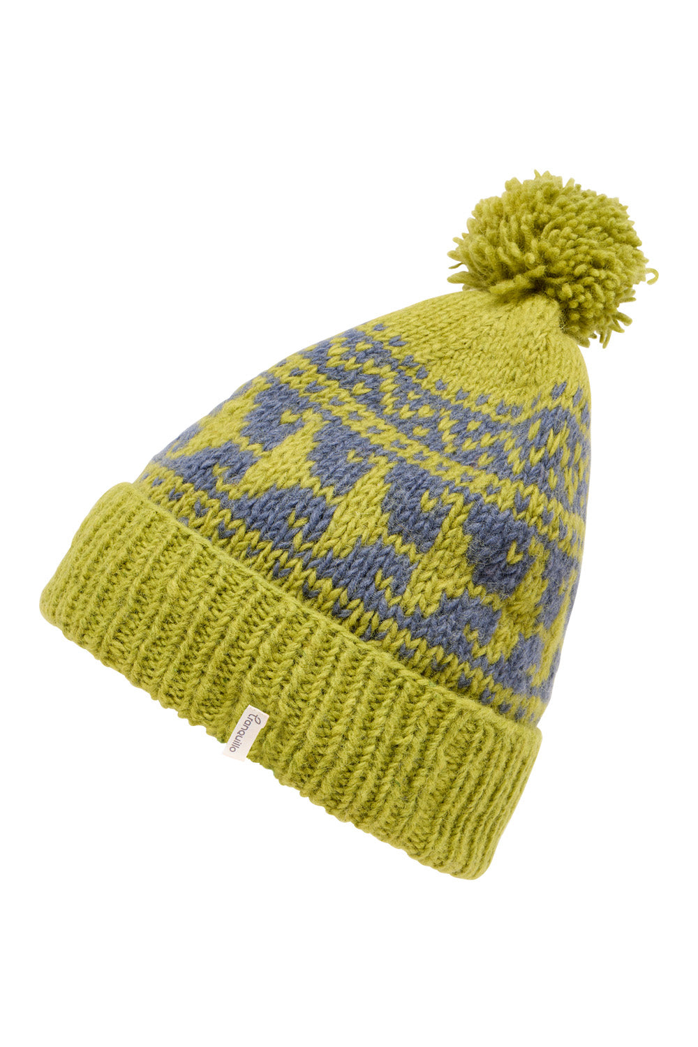 Tranquillo Wollmütze mit Bommel, Smoke